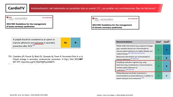 Individualización del tratamiento en pacientes tras un evento CV: ¿es posible con combinaciones fijas de fármacos?