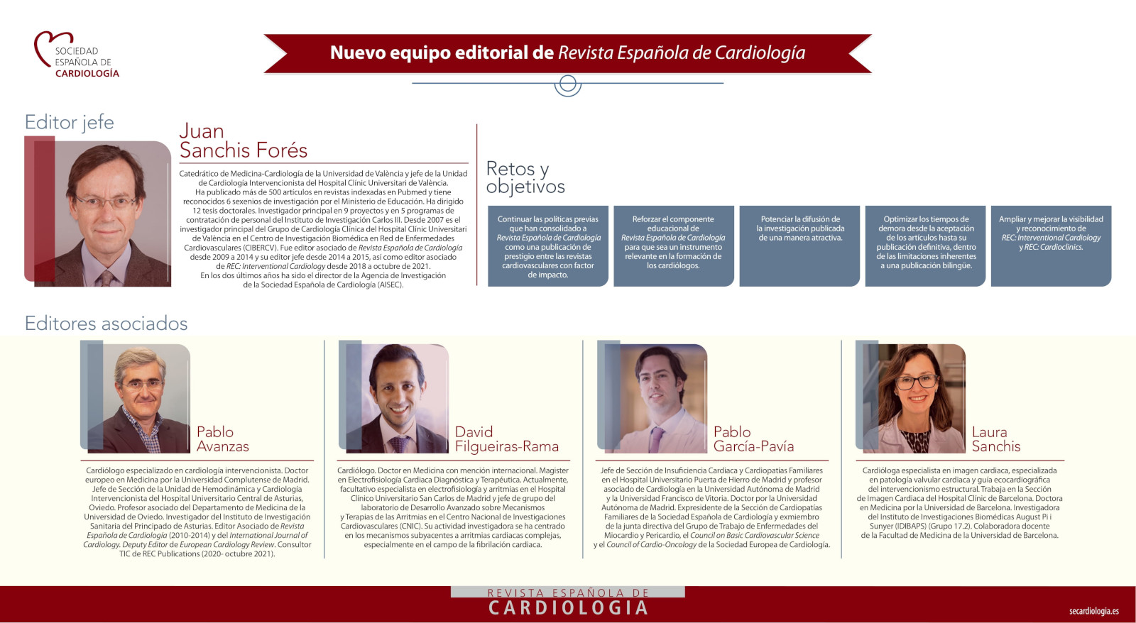 Nuevo equipo editorial de Revista Española de Cardiología